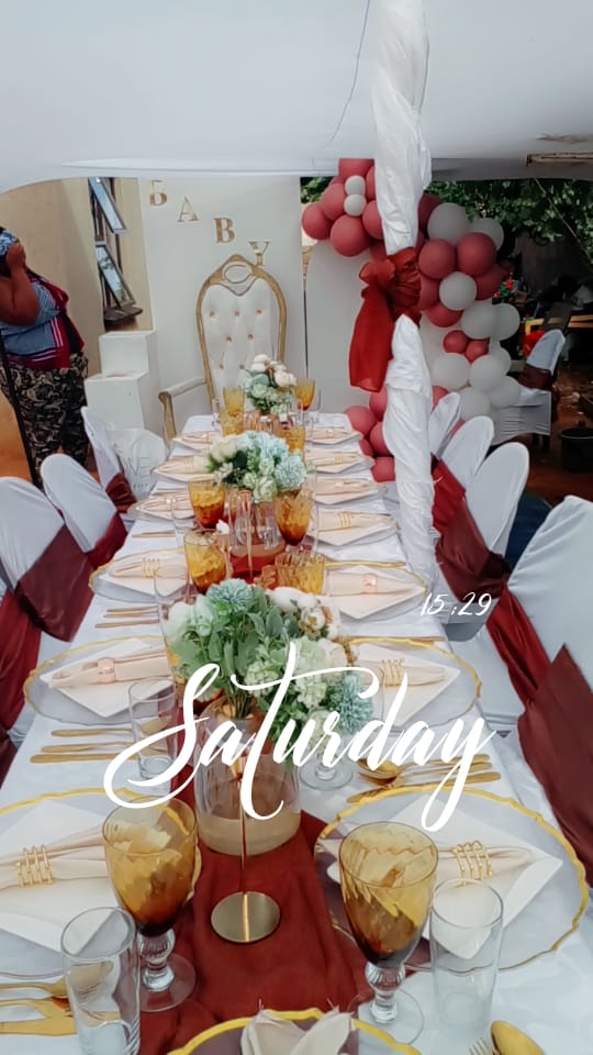 Red & White Celebration Setup